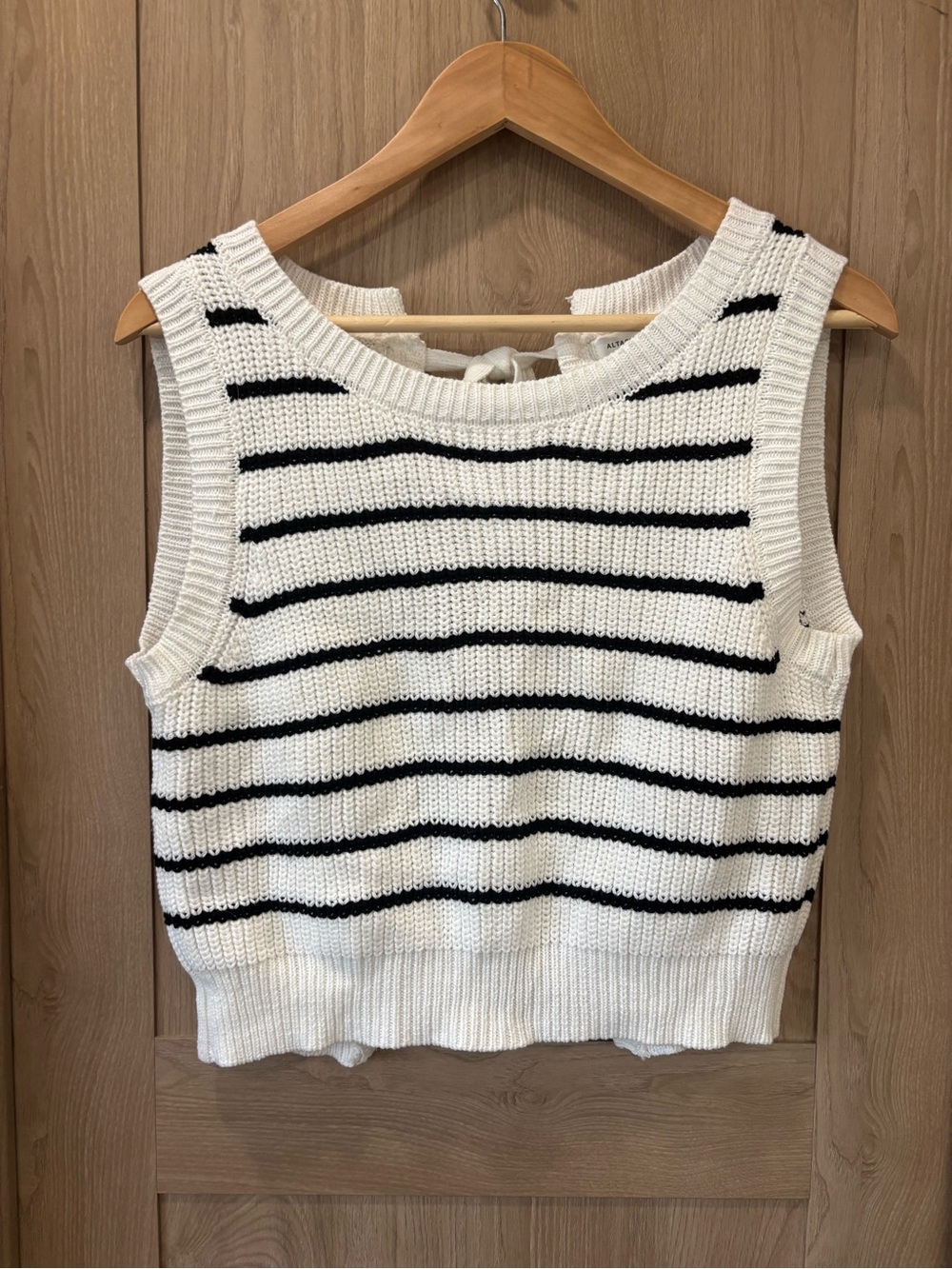Altar’d State NWT Striped Tie Back Mini Sweater Tank Knit XS Coastal